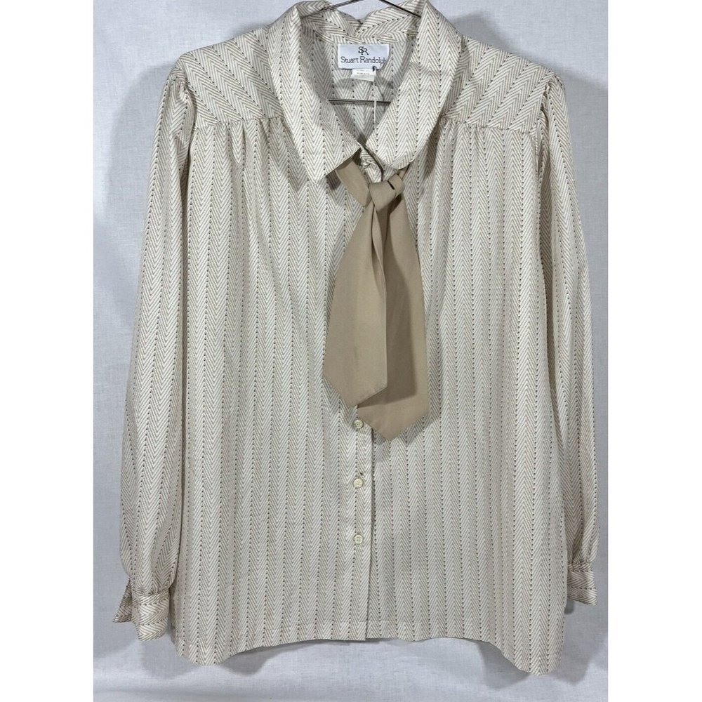 Stuart Randolph Vintage Blouse with Neck Tie